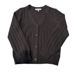 Harlow and‎ rose brown buttoned cardigan size small